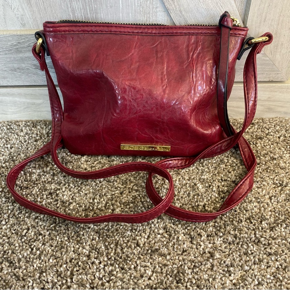 BCBGeneration Burgundy Red Crossbody Shoulder Bag Purse